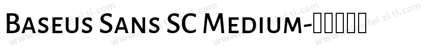 Baseus Sans SC Medium字体转换